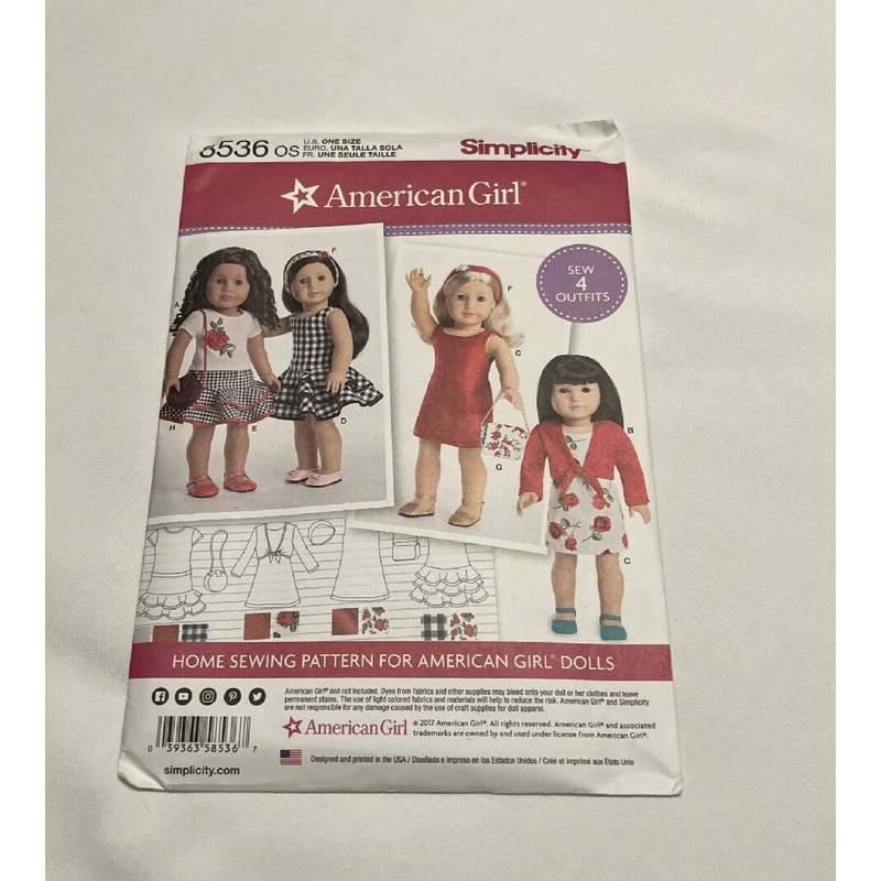 American Girl 18" Doll Clothes Pattern