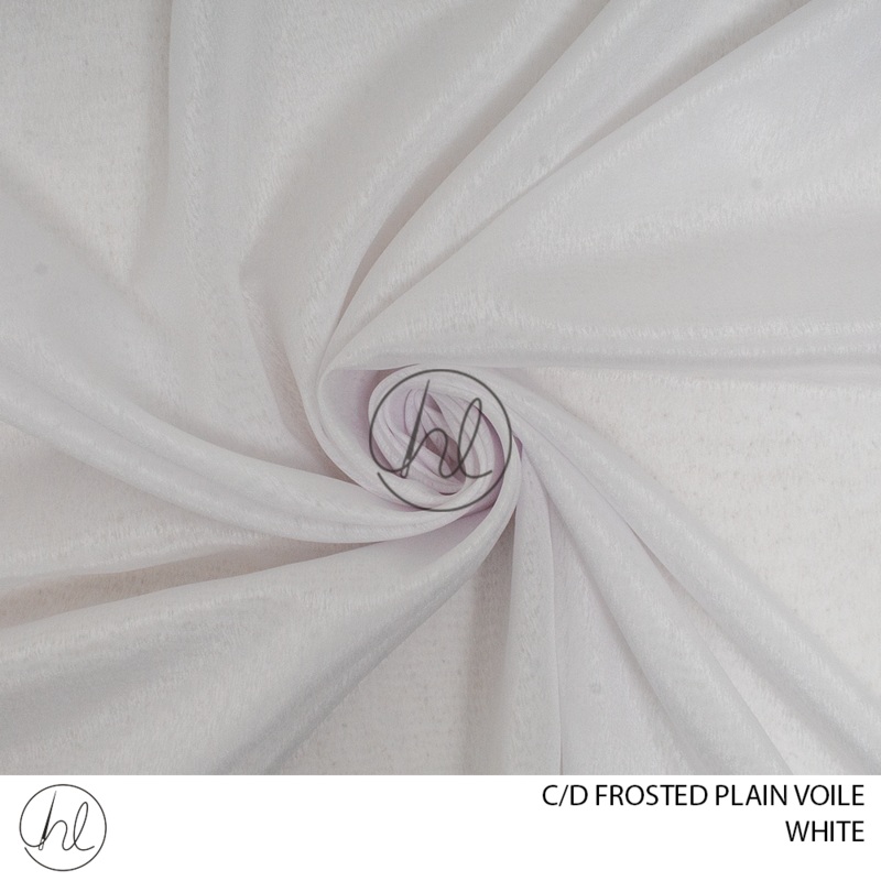 C/D Cornelly Voile Plain FrostedCV300cmWhite