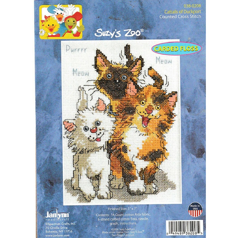 Counted Cross Stitch Cattails of Duckport KIT #038-0208 from Suzy's Zoo