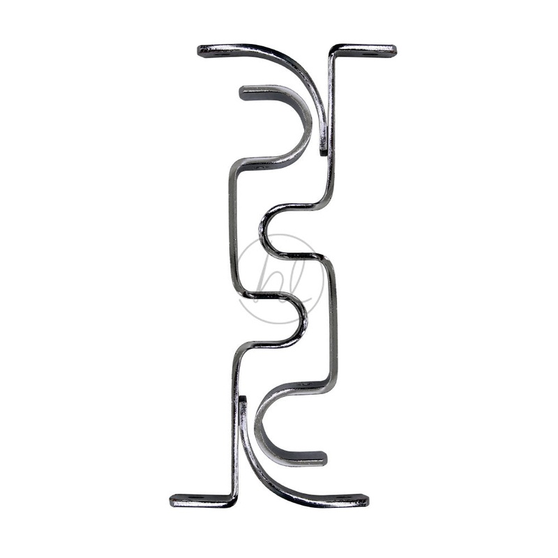 DOUBLE BRACKET ALPHA 25/16MM DESIGN 01 CHROME