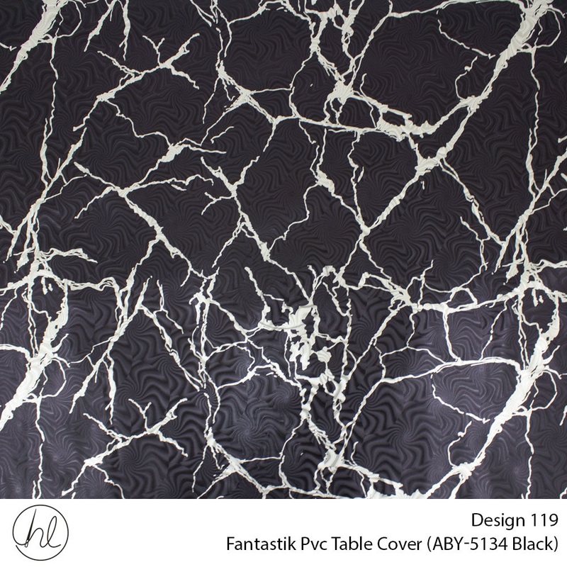 Fantastik Pvc Table Cover Design 119 140cm Per m Black