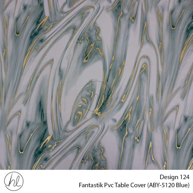 Fantastik Pvc Table Cover Design 124 140cm Per m Blue