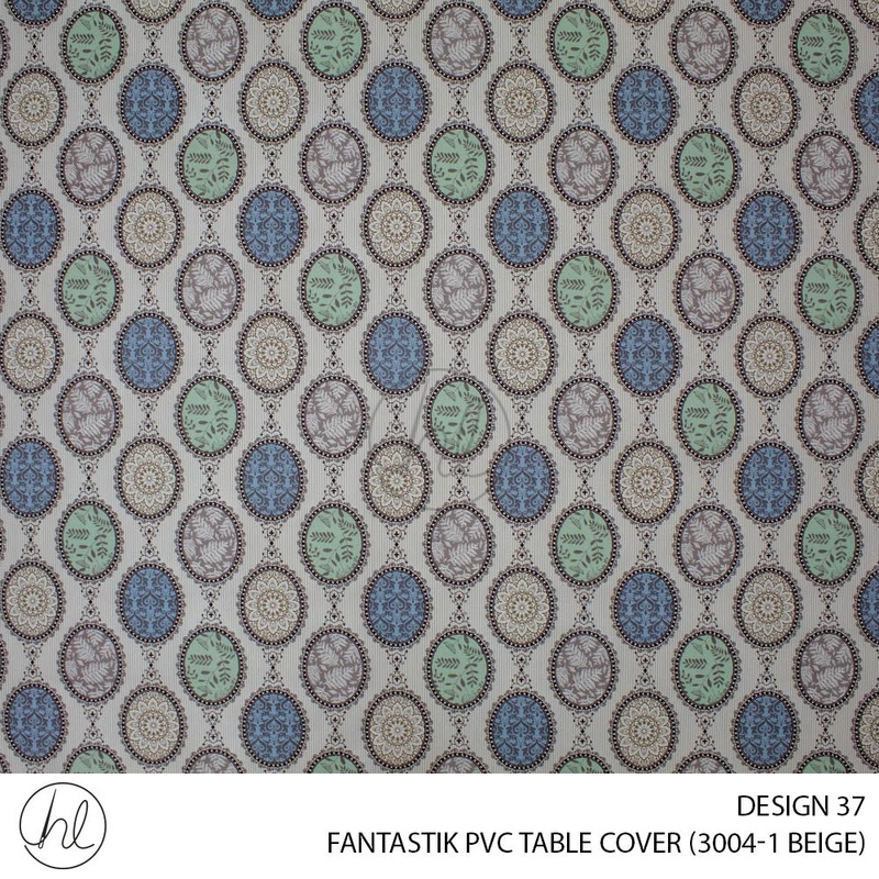FANTASTIK PVC TABLE COVER DESIGN 37 140CM PER M BEIGE