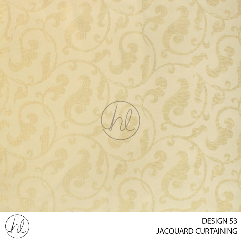 JACQUARD CURTAINING GREGALE DESIGN 53 GOLD 280CM PER M