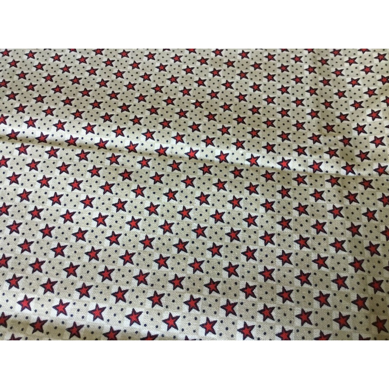 Light tan w/ red stars 42" x 33