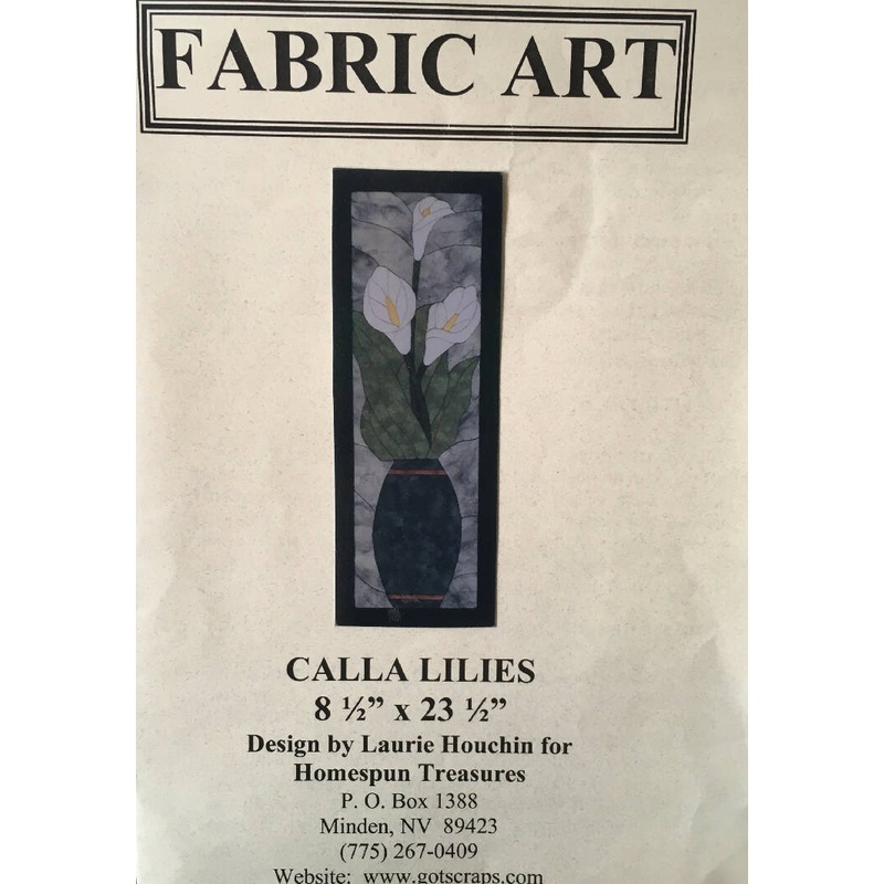 PATTERN CALLA LILIES FABRIC ART USED