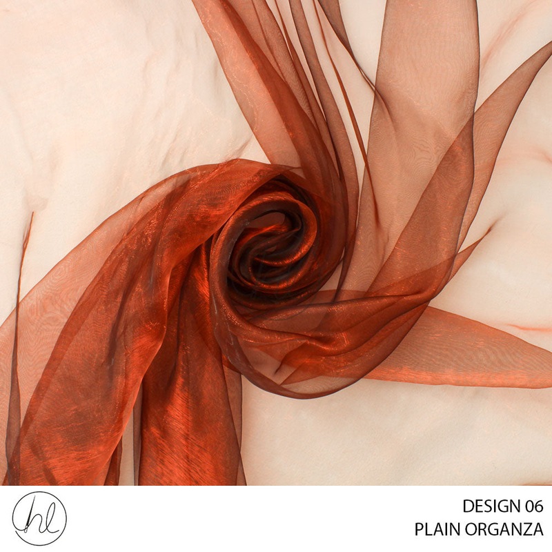 PLAIN ORGANZA CURTAINING DESIGN 06 COPPER 280CM PER M