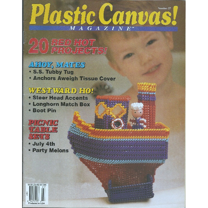 Plastic Canvas Magazine, Number 27, July/Aug 1993, 20 Projects