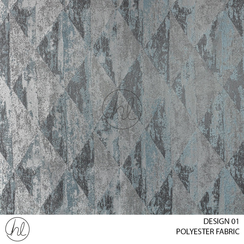 POLYESTER FABRIC 913 DESIGN 01 BLUE 280CM WIDE PER M