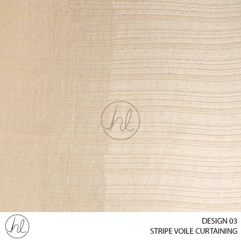 STRIPE VOILE DESIGN 03 BEIGE 280CM PER M