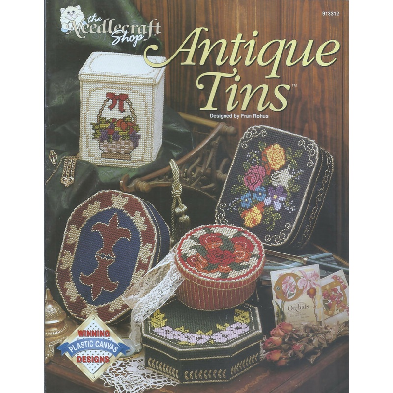 The Needlecraft Shop 'Antique Tins' by Fran Rohus #913312; 1991, Vintage
