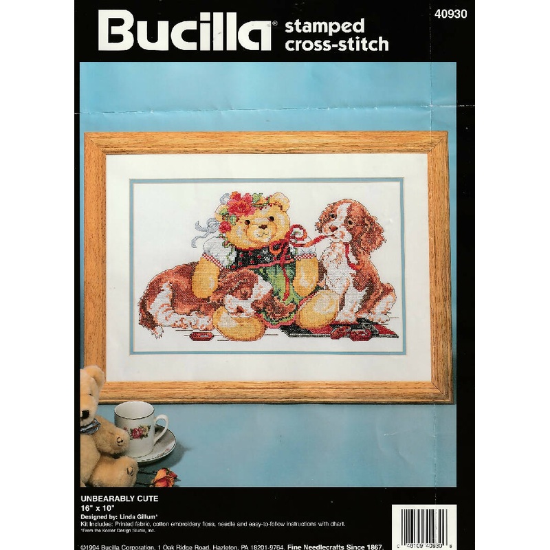 Unbearably Cute STAMPED cross stitch kit