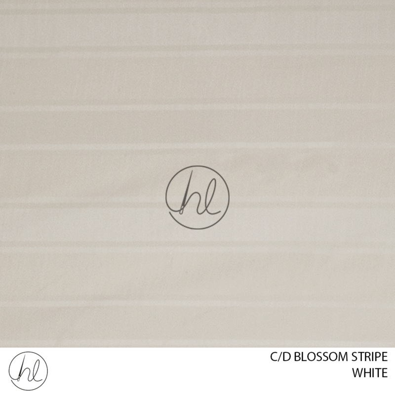 C/D Blossom Stripe 280cm White