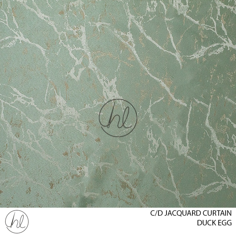 C/D Jacquard Curtain 987 CP 280cm Duck Egg