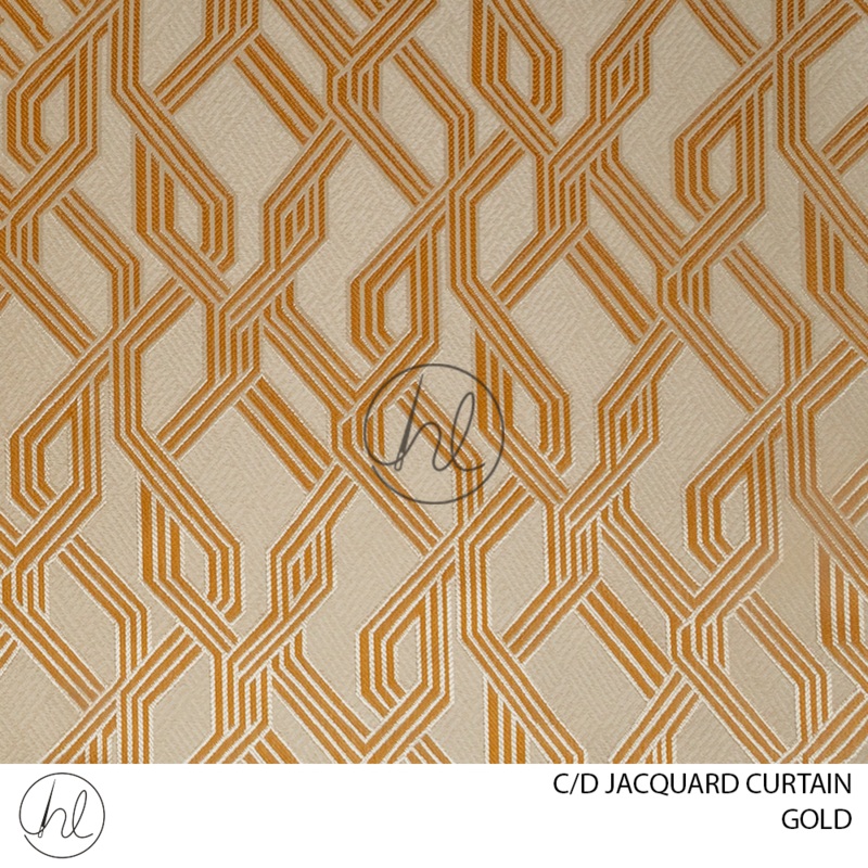 C/D Jacquard Curtain F591/D4 CP 280cm Gold