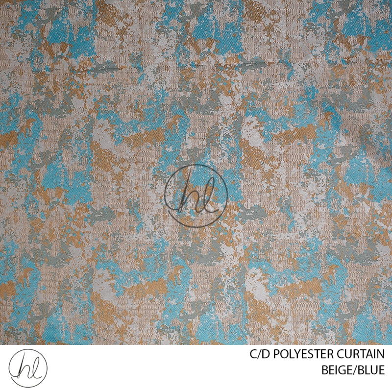 C/D Polyester Curtain 243 CP280cmBeige Blue