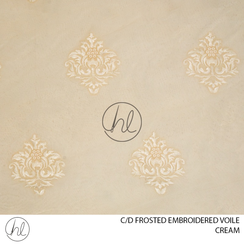 C/D Voile Embroidered Frosted