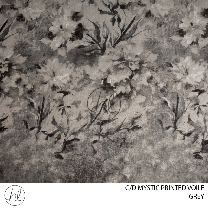 C/D Voile Mystic Printed  275 CP 280cm Grey