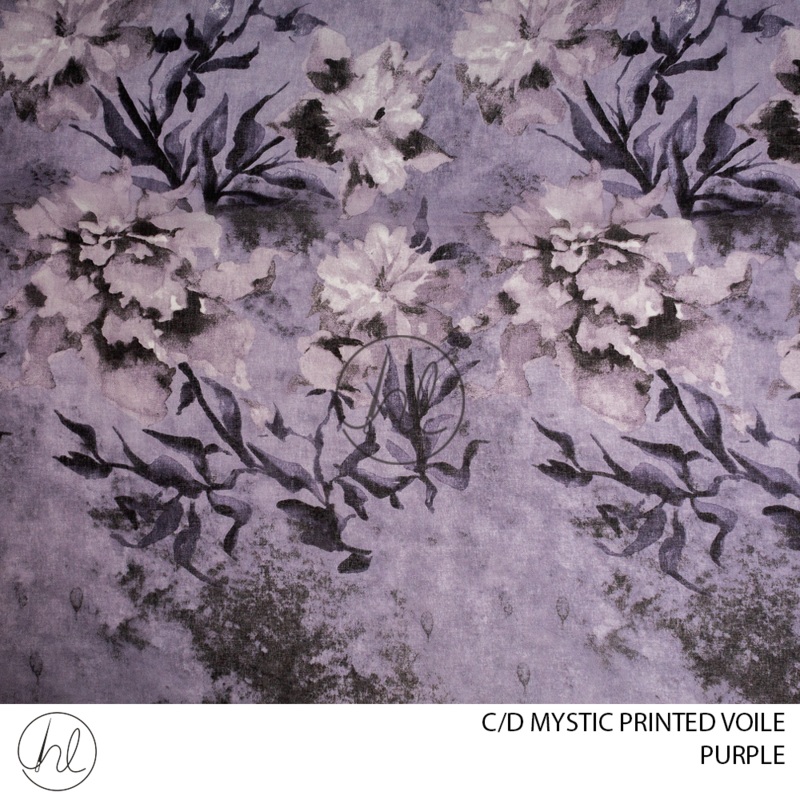 C/D Voile Mystic Printed  275 CP 280cm Purple