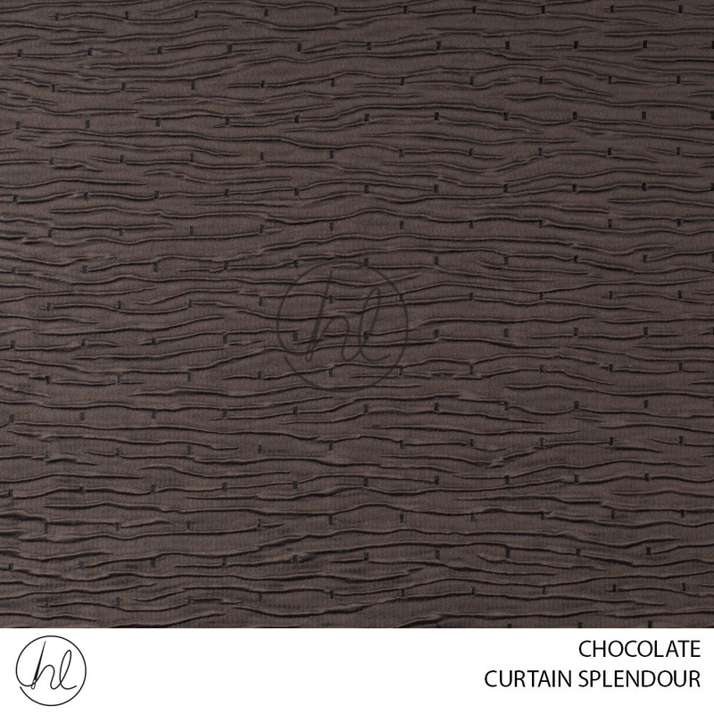 CURTAIN SPLENDOUR 275 CHOCOLATE280CM WIDE PER M
