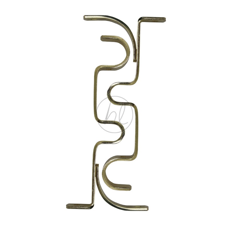 DOUBLE BRACKET ALPHA 25/16MM DESIGN 03 BRASS