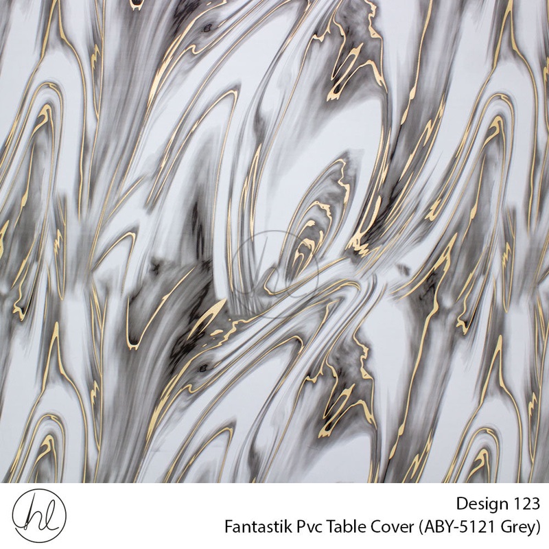 Fantastik Pvc Table Cover Design 123 140cm Per m Grey