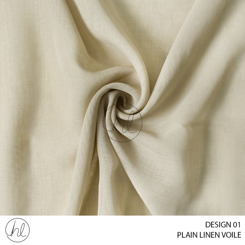 PLAIN LINEN VOILE DESIGN 02 STONE 280CM PER M