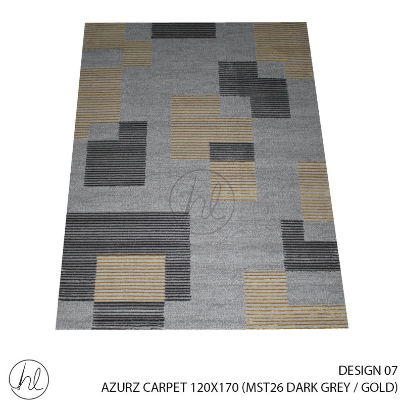 AZURA CARPET 120X170 DESIGN 07 DARK GREY / GOLD