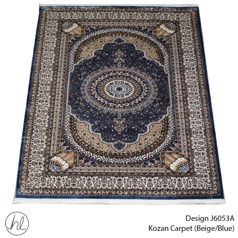 CARPET KOZAN 6053A  BEIGE/BLUE FREE 1