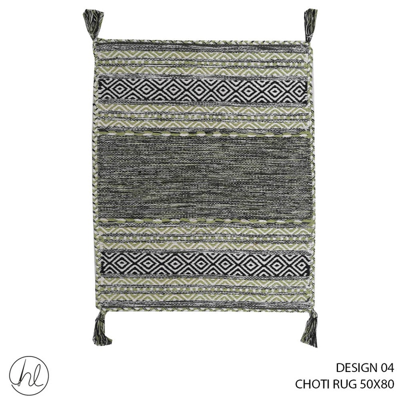CHOTI RUG 50X80 DESIGN 04 BLACK/GREEN
