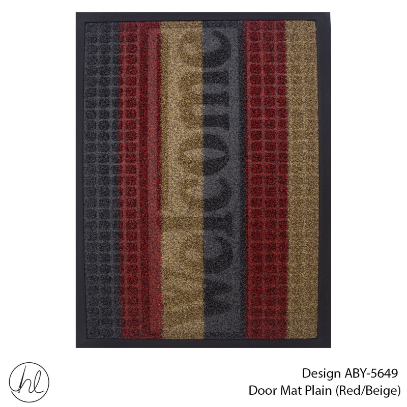 DOOR MAT DESIGN14 45X75CM RED/BEIGE FREE