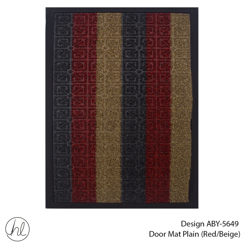 DOOR MAT DESIGN15 45X75CM RED/BEIGE FREE