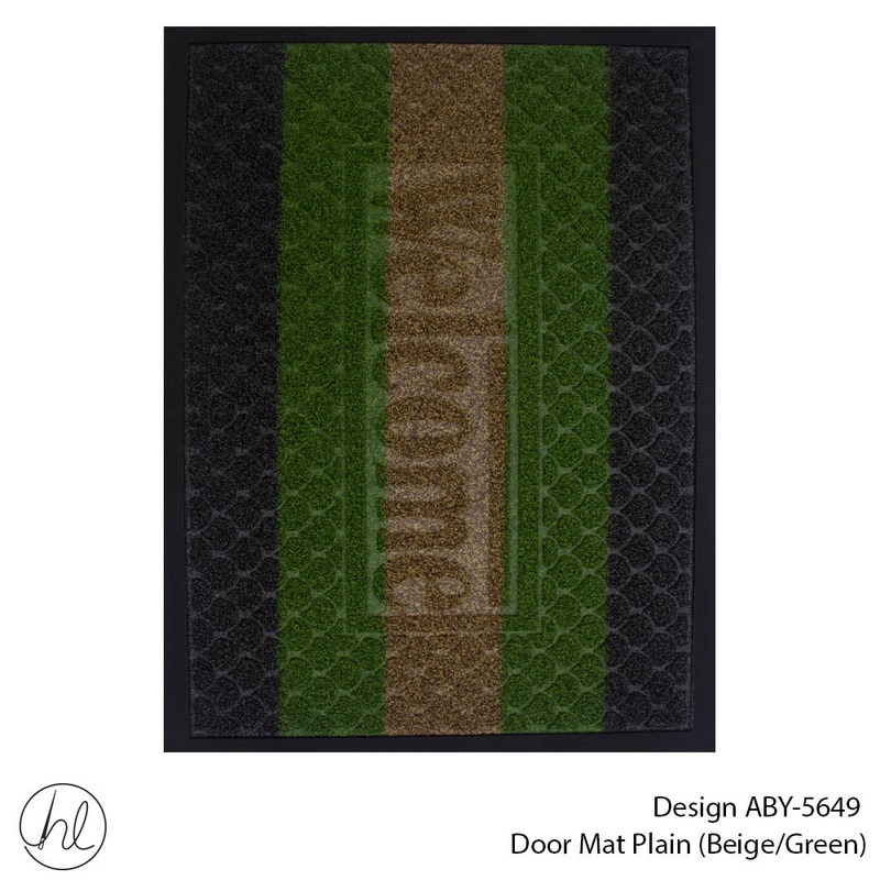 DOOR MAT DESIGN16 45X75CM GREY/GREEN FREE