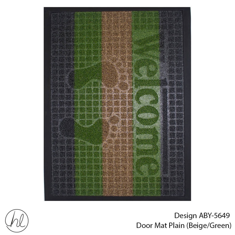 DOOR MAT DESIGN17 45X75CM GREY/GREEN FREE