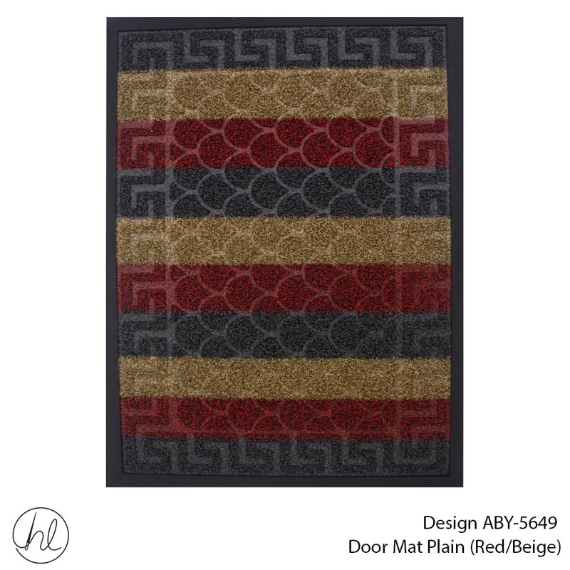 DOR MAT DESIGN18 45X75CM RED/BEIGE FREE