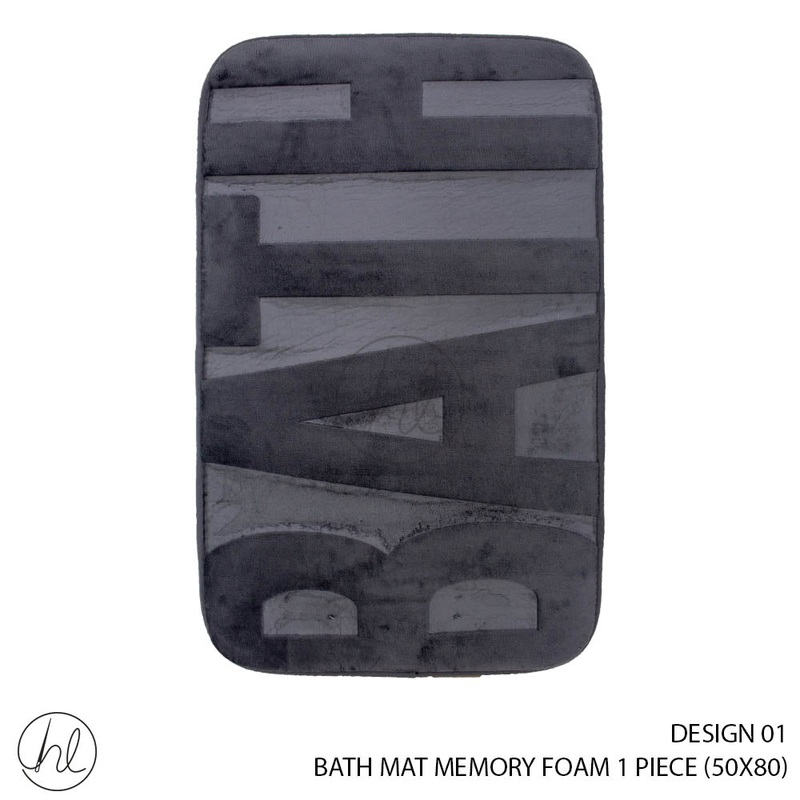 MEMORY FOAM BATH MAT 50X80 DESIGN 01 GREY