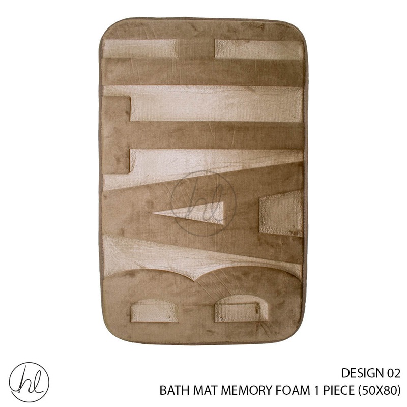 MEMORY FOAM BATH MAT 50X80 DESIGN 02 BEIGE
