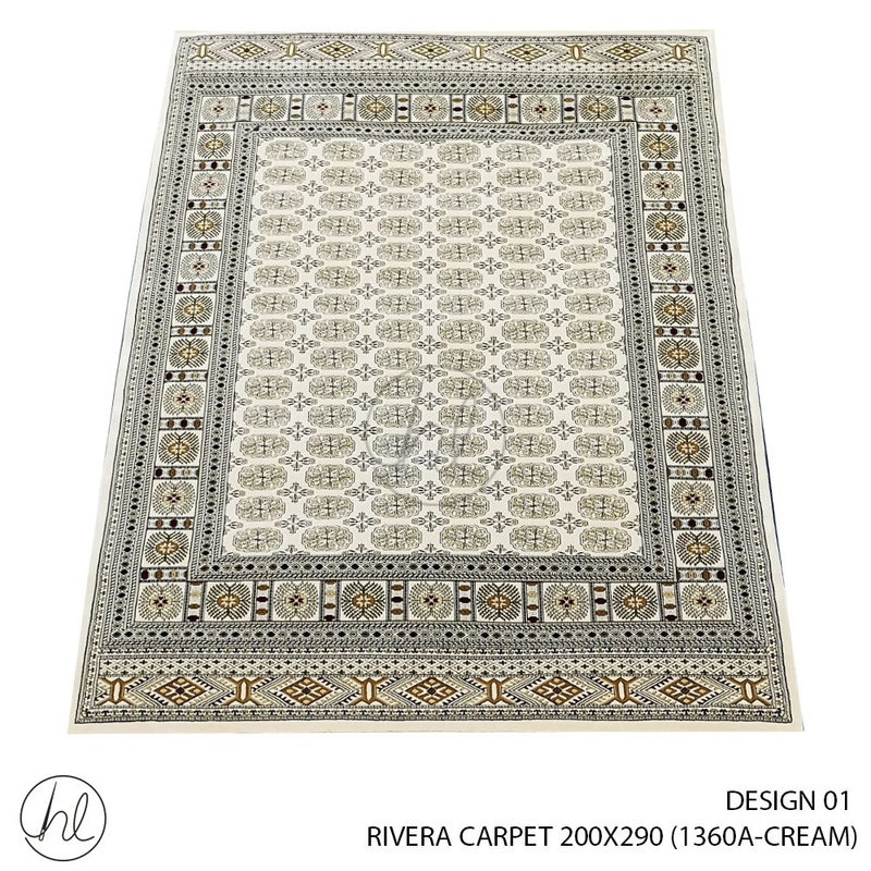 RIVERA CARPET 200X290 DESIGN 01 CREAM