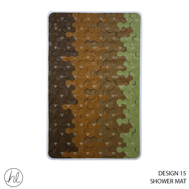 SHOWER MAT 50X80 DESIGN 15 ABY4774 GREEN/BROWN
