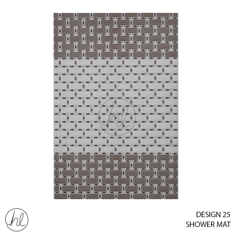 SHOWER MAT 50X80 DESIGN 25 ABY4776 WHITE/BROWN