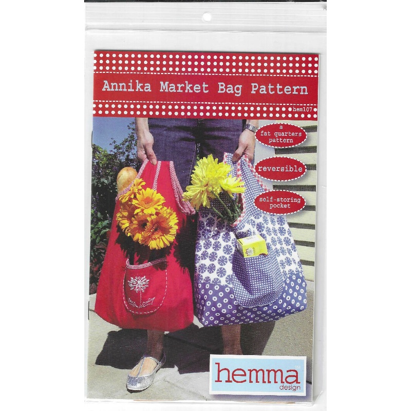 Annika Market Bag Pattern by Hemma Design size 19"x23" - uncut