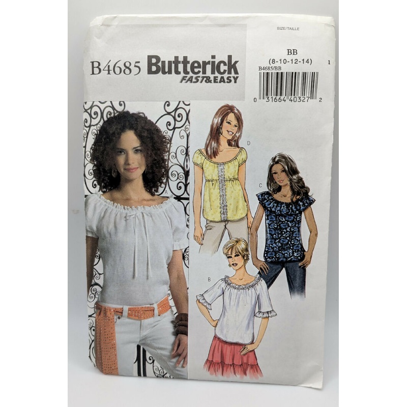 Butterick 4685 Misses' Very Easy Pullover Top Sizes 8-14