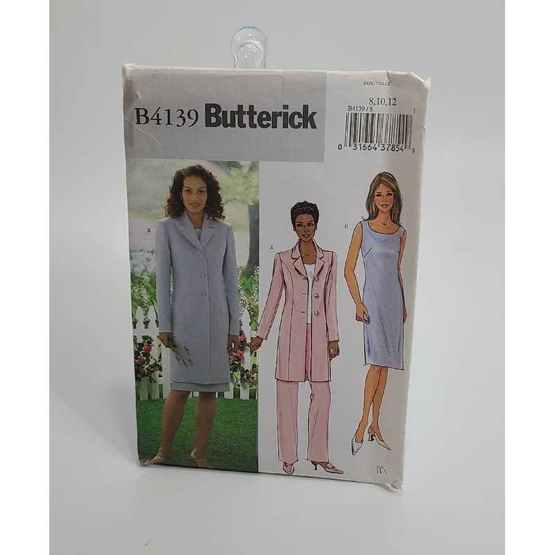 Butterick Pattern 4139 Misses Jacket, Top, Pants, Dress Size 8, 10, 12