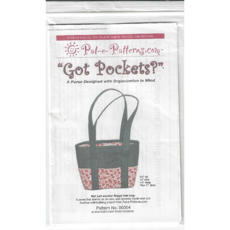 "Got Pockets" Purse by Pat-e-Patterns.com pattern for organizer bag
