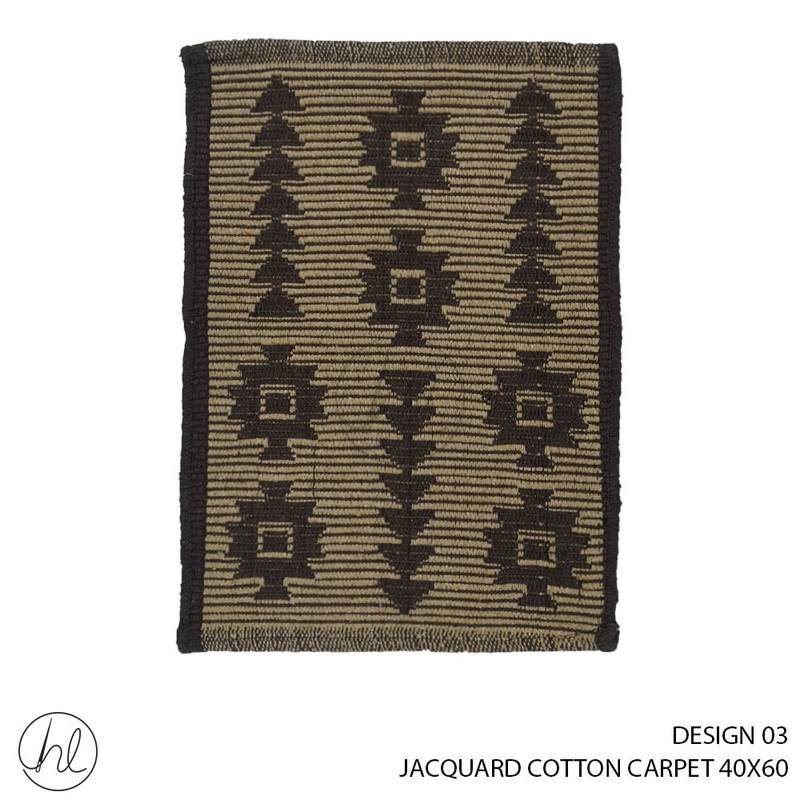 JACQUARD COTTON CARPET 40X60 DESIGN 03 BROWN