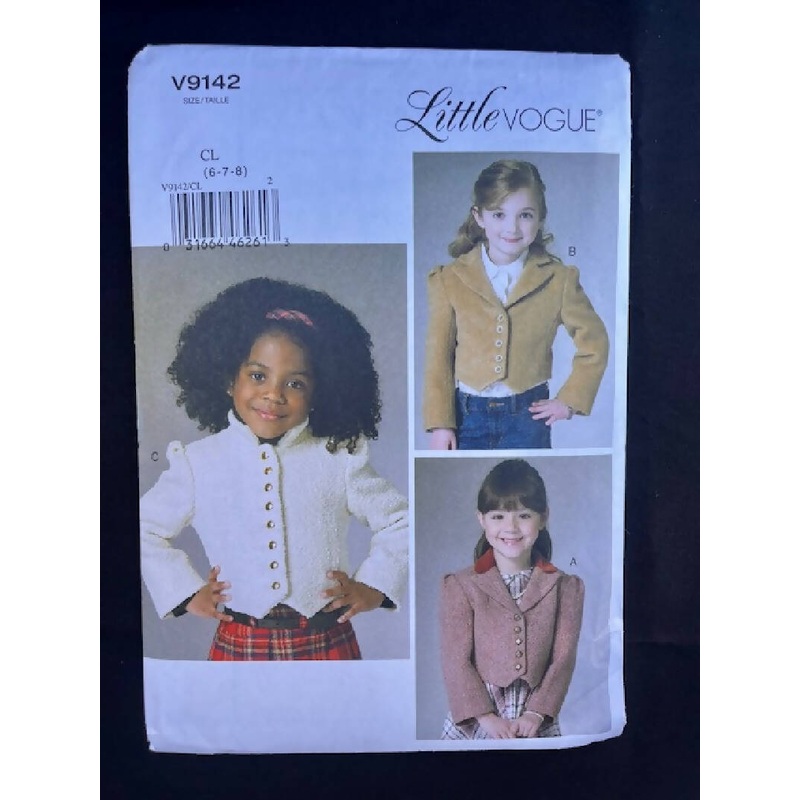 LITTLE VOGUE Girls Fitted Lined Jacket (6-7-8)