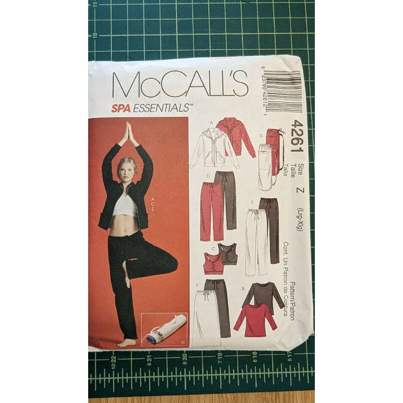 McCall's 4261 Spa Essentials Jacket, Tops, Pants, Skirts & Bag Sewing Pattern Sizes L-XL