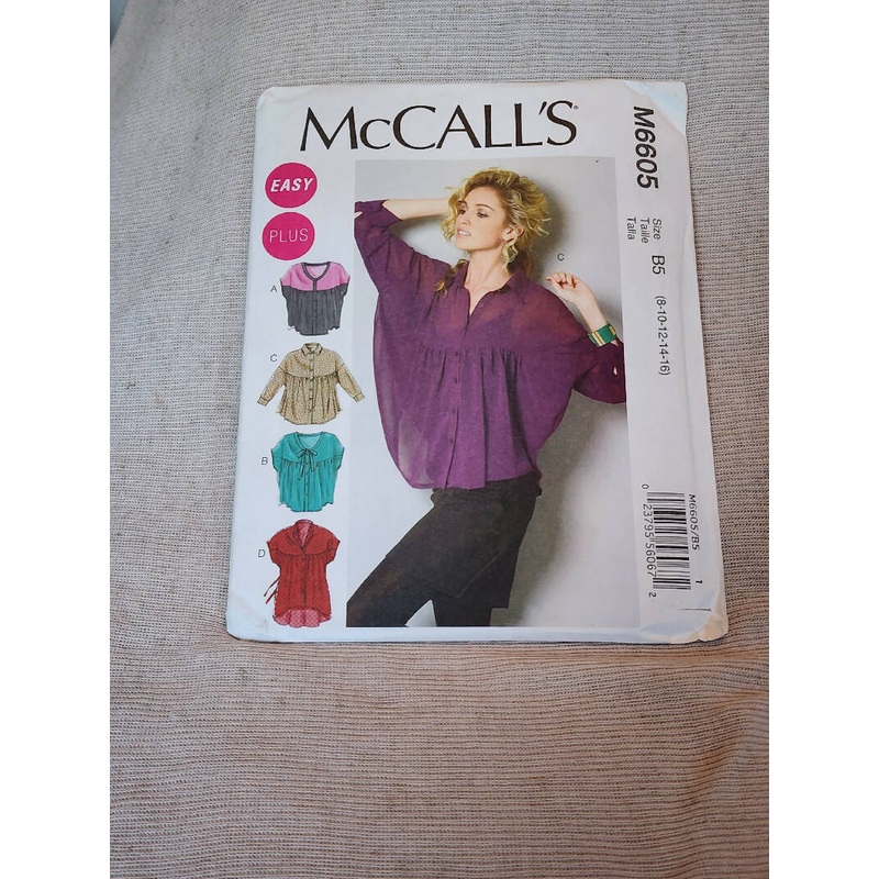 McCall's M6605 - Misses Tops, UC/FF, SZ 8-16