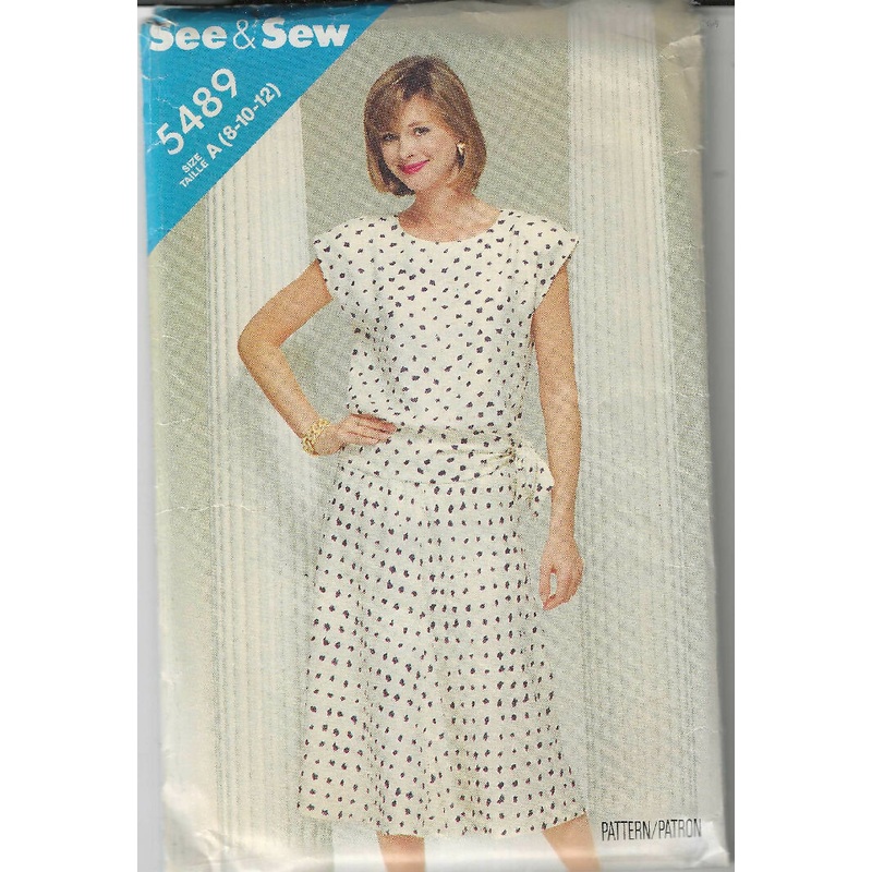 Misses Top & Skirt Pattern by See & Sew #5489 for sizes 8-12 - uncut