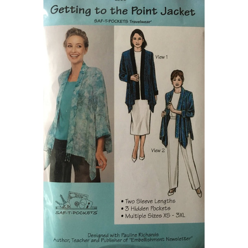PATTERN GETTING TO THE POINT JACKET Saf-T-Pockets Travelwear